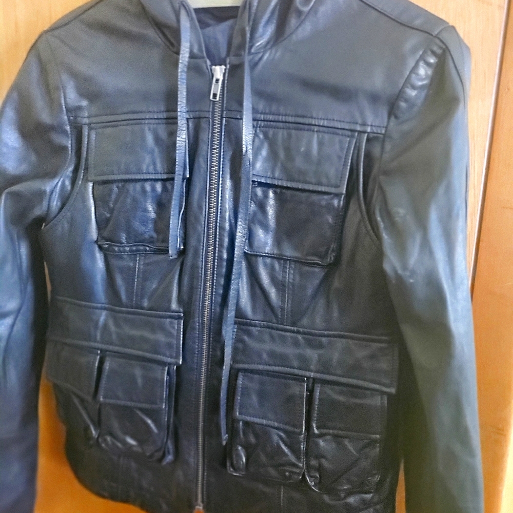 Black  Real Leather jacket